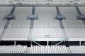 White seats in the large stadium Royalty Free Stock Photo