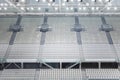 White seats in the large stadium Royalty Free Stock Photo