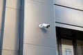White Security Camera, CCTV on location. Royalty Free Stock Photo