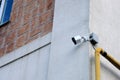 White Security Camera, CCTV on location Royalty Free Stock Photo