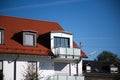 White semi-detached house in germany Royalty Free Stock Photo