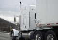 White Semi Tractor Trailer Truck Royalty Free Stock Photo