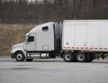 White Semi Truck Royalty Free Stock Photo