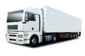 White Semi Truck Royalty Free Stock Photo