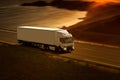White semi truck Royalty Free Stock Photo