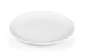 White seramic plate on white background Royalty Free Stock Photo