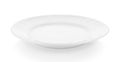 Empty white seramic plate on white background Royalty Free Stock Photo