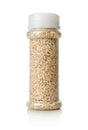 White sesame in a jar