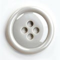 white Sewing button on white background Royalty Free Stock Photo