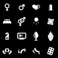 white sex icon set Royalty Free Stock Photo