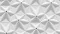 White shaded abstract geometric pattern. Origami paper style. 3D rendering background.