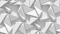 White shaded abstract geometric pattern. Origami paper style. 3D rendering background. Royalty Free Stock Photo