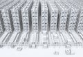 White shading of modern Automated Logistics Center`s interior Royalty Free Stock Photo