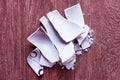 White Shards of a Broken Plate on the background. Royalty Free Stock Photo