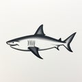 Gray Shark: A Stunning Silkscreen Style Marine Painting