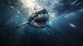 A White Shark moving fast forward Royalty Free Stock Photo
