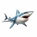 Playful And Realistic 3d Shark Figurine On White Background Royalty Free Stock Photo