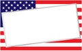 White paper letterhead on american flag background Royalty Free Stock Photo