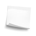 White sheet of note paper isolated on white background. Sticky note. Mockup of white note paper. Vector Royalty Free Stock Photo