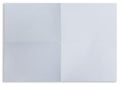 White sheet of paper folded in four isolated Royalty Free Stock Photo