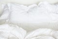 White sheet pillow