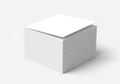 Of white sheets of paper forms a cube with a single sheet offset slightly Royalty Free Stock Photo