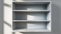 Photorealistic image of a white shelf insert Royalty Free Stock Photo