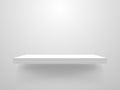 White shelf mockup. Clean bookshelf. Empty shelf template on light background Realistic store shelves. Home interior