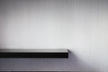 White shelf on wooden wall background texture Royalty Free Stock Photo