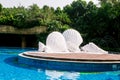 white Shell conch foam sculpture swimming pool outdoor decoration setting