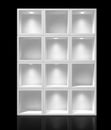 White shelves