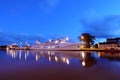 White ship in port Royalty Free Stock Photo