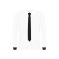 White shirt with black cuffs and tie template