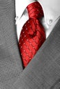 White Shirt Suit Coat and Red Tie for Dressing up or Business Royalty Free Stock Photo