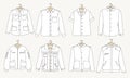 White shirts and jackets set