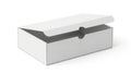 White shoe box with black buckle Royalty Free Stock Photo