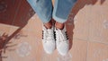 White shoes Addidas superstar by aman