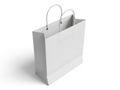 White shopping bag isolated on white background Royalty Free Stock Photo