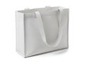 White shopping tote bag isolated on white background Royalty Free Stock Photo