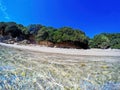 White shore seen from the water in Alghero