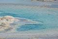 White Shores of Light Blue Yellowstone Hot Spring Royalty Free Stock Photo