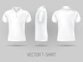 White short sleeve polo shirt design templates. vector mock up