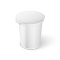 White Short And Stout Tub Food Plastic