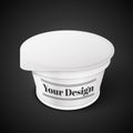 White Short And Stout Tub Food Plastic Container