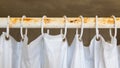 White shower curtain in the bathroom