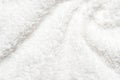 White shower towel texture. Fluffy carpet background. Blank bathroom textile Royalty Free Stock Photo