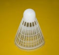 White shuttlecock for badminton,close up Royalty Free Stock Photo