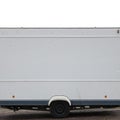 White side of semi-trailer Royalty Free Stock Photo