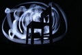 White silhouette of chair in the shade of light. Royalty Free Stock Photo