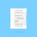 White silica gel package with shadow